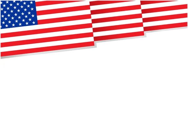 American flag decorative banner poster frame. — Stock Vector