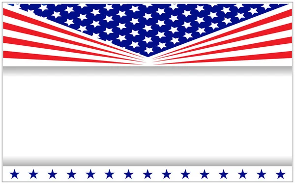 United States flag banner frame poster. — Stock Vector