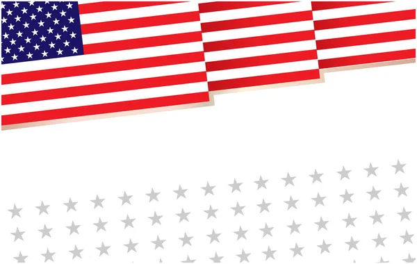Bandeira americana quadro de cartaz decorativo bandeira . —  Vetores de Stock