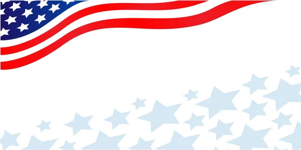 Bandeira americana banner fundo — Vetor de Stock