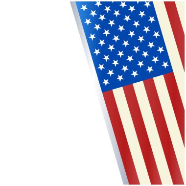 amerikan bayrağı dekoratif tatil afiş çerçevesi