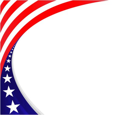 amerikan bayrağı dekoratif tatil afiş çerçevesi