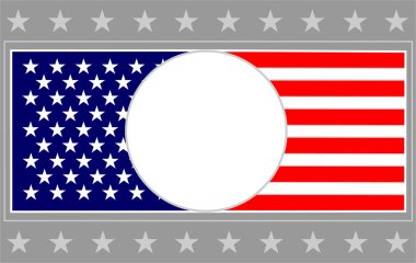 amerika birleşik devletleri bayrak çerçeve kartı arka plan