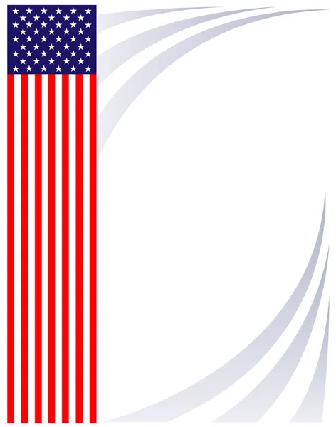 American Flag dekoracyjne ramki plakat tło — Wektor stockowy