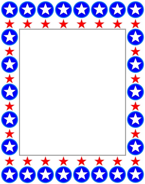 Amerikaanse sterren Decoratief frame — Stockvector