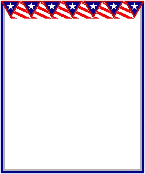 Cornice della carta patriottica decorativa americana — Vettoriale Stock