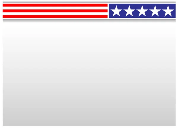 Amerikan bayrağı sembolleri içeren afiş arka plan çerçevesi — Stok Vektör