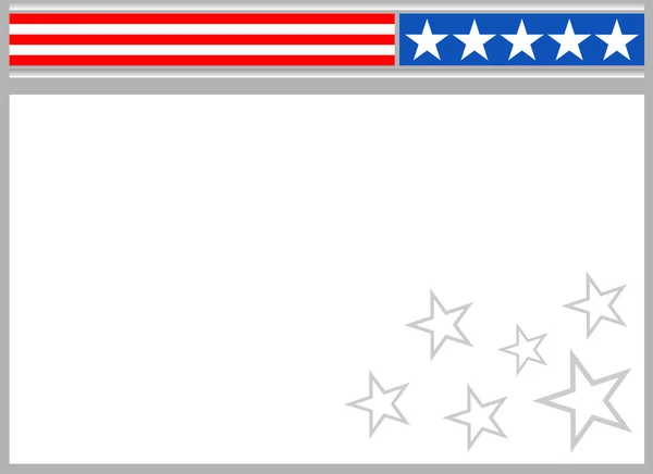 Amerikaanse vlag symbolen framerand achtergrond — Stockvector