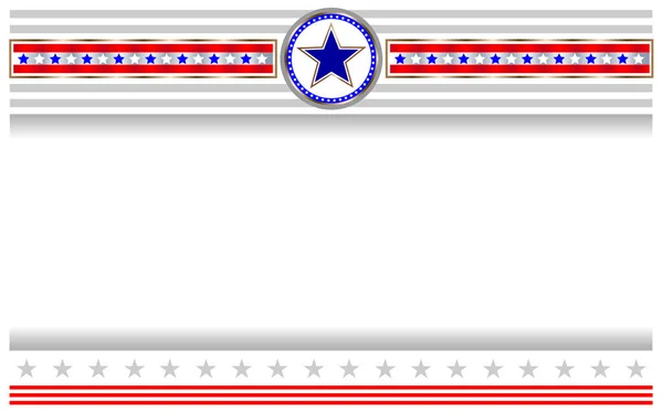 Amerikai zászló szimbólum hazafias ünnep plakát banner — Stock Vector