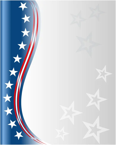 Amerikaanse vlag symbolen achtergrond frame — Stockvector