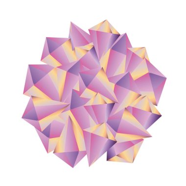 Soyut mor elmas kristal şekilli logo arka plan dekorasyonu.