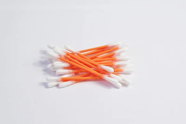 Cotton Swabs White Background — Stock Photo, Image