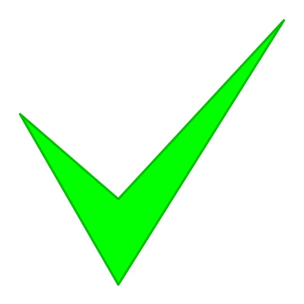 Signo Marca Verificación Verde Símbolo Icono — Archivo Imágenes Vectoriales