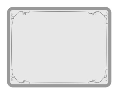 Decorative frame border in retro style design template mockup.