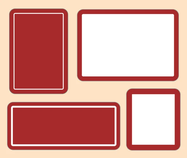 Four Signs Notes Design Template Empty Space Your Text Design — Vetor de Stock