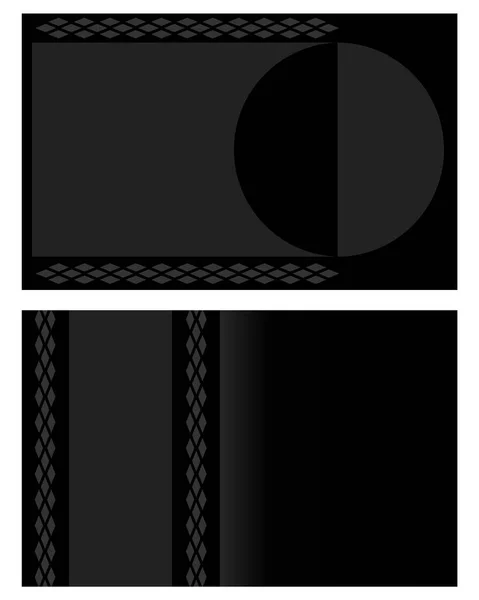 Schwarze Visitenkarte Mit Einem Leeren Raum Für Ihren Text — Stockvektor