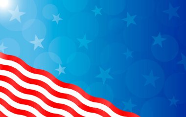 Metnin ve resimlerin için kopyalama alanı olan yıldızlı ve çizgili Amerikan soyut arkaplanı.