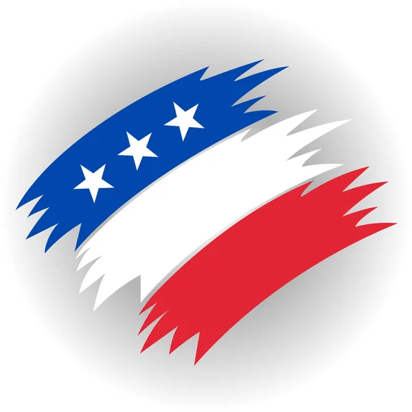 Bandeira Abstrata Americana Estilo Pincelada — Vetor de Stock