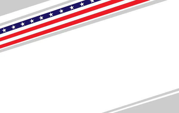 Esquina Marco Bandera Americana Abstracta Con Espacio Vacío Para Texto — Vector de stock