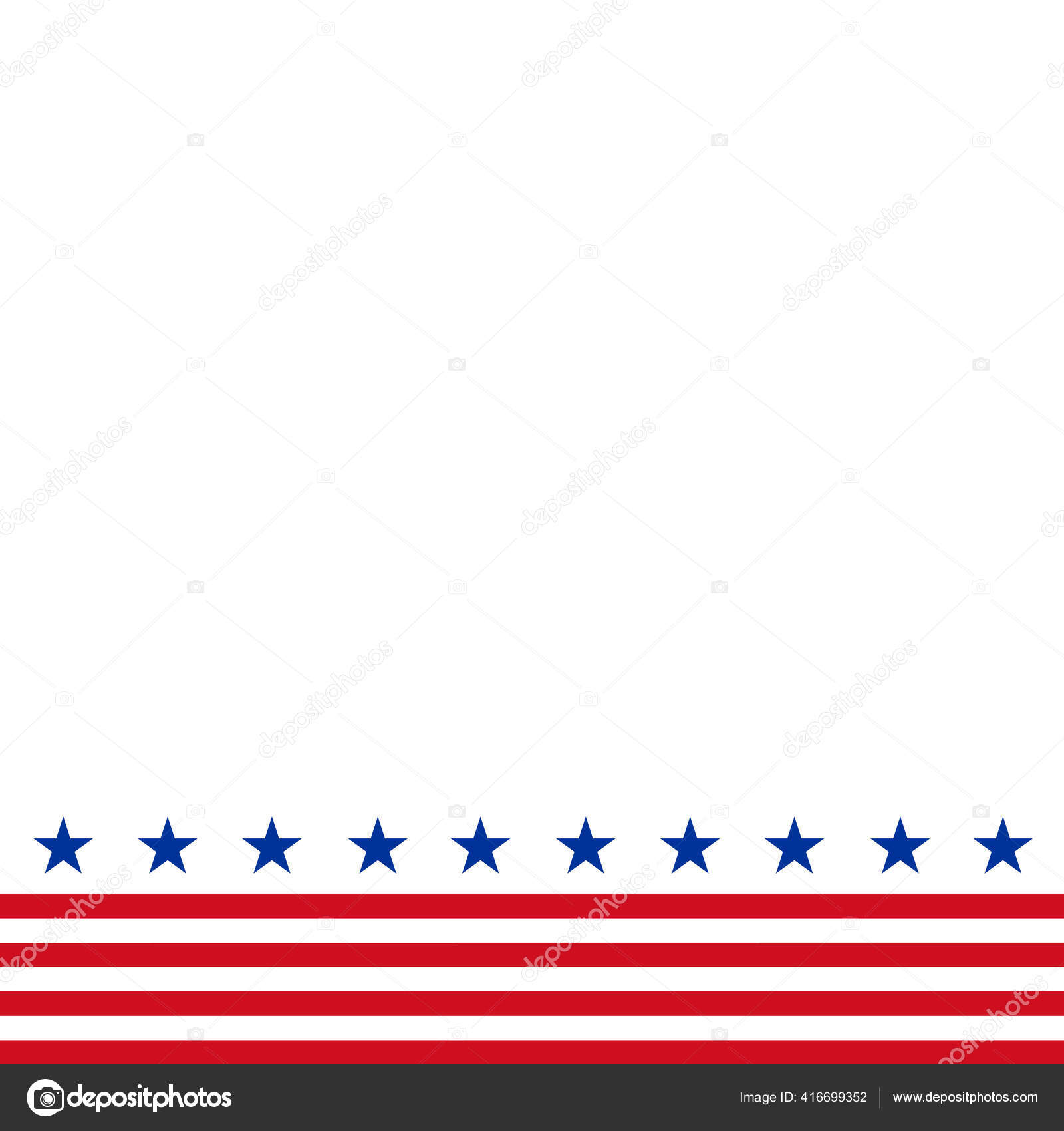 Amerikanske Flag Symboler Stjerner Striber Kant Med Blanke Plads Til  Stockvektor af ©skef1964 416699352, image size:1600x1700