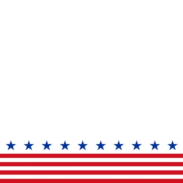 American Flag Symbols Stars Stripes Border Blank Space Text — Stock Vector