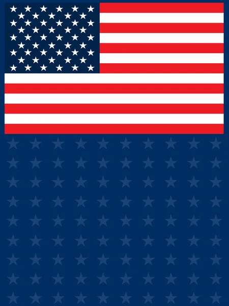Bandera Americana Con Fondo Azul Para Diseño — Vector de stock