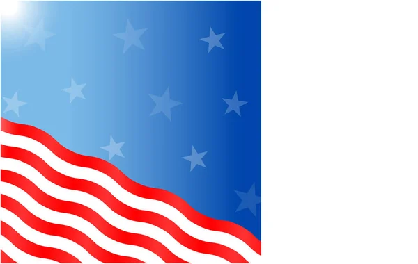 Abstract Usa Vlag Met Lege Ruimte Voor Tekst — Stockvector