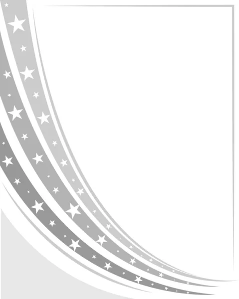 Abstrato Padrão Onda Bandeira Dos Eua Borda Monocromática Com Espaço — Vetor de Stock