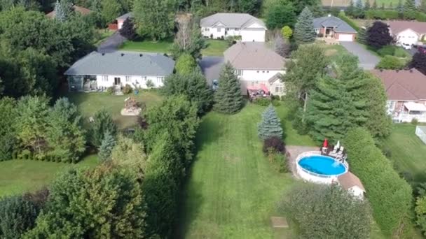 Arial View Housing Subdivision Sunny Day — Stock Video