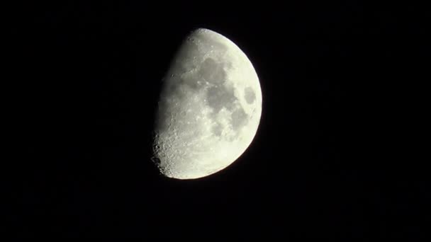 Tierras Solo Luna Noche — Vídeos de Stock