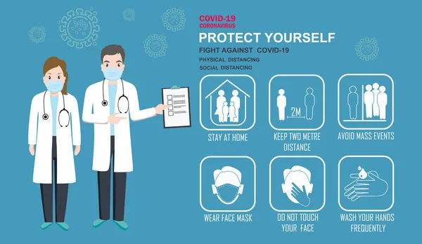 Doutor Recomendou Jogo Simples Ícones Relacionados Linha Proteção Coronavirus Contém —  Vetores de Stock