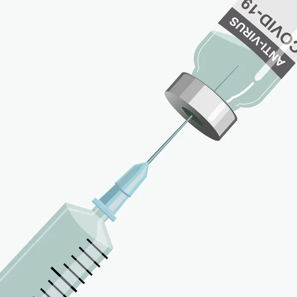 Lahvička Injekci Injekční Lahvičky Lékařského Skla Injekční Stříkačka Pro Očkování — Stockový vektor