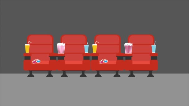 Fundo Explicador Cinema Interior Alta Qualidade — Vídeo de Stock