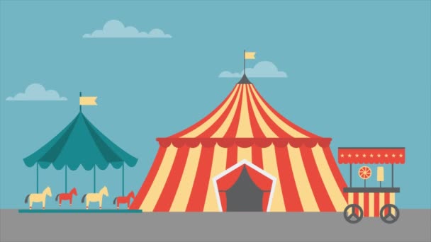 Background Explainer Circus Exterior Hight Quality — Stock Video