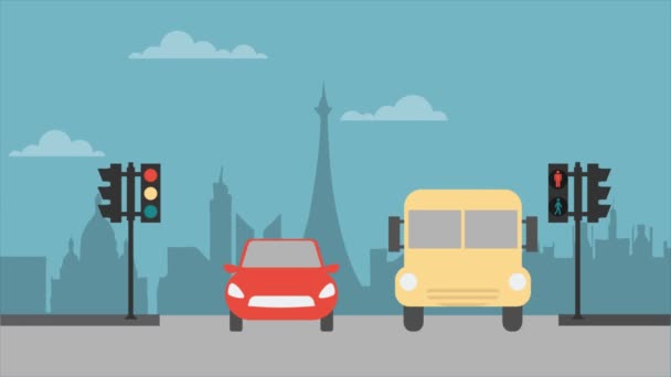 Bakgrund Förklarare Trafik Höjd Kvalitet — Stockvideo