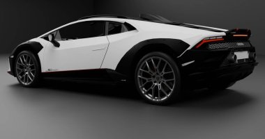 İzole edilmiş arkaplanda Lamborghini Sterrato 'nun 3B canlandırması
