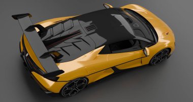 İzole edilmiş arkaplanda BYD Yangwang U9 'un 3B canlandırması