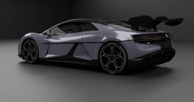 İzole edilmiş arkaplanda BYD Yangwang U9 'un 3B canlandırması