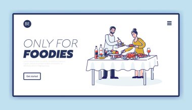 Masadan yemek alan çizgi film karakterleriyle dolu açık büfe yemek ziyafeti.