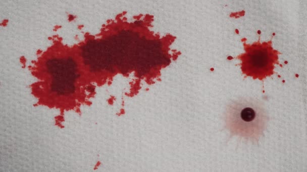 Blood stains with used syringe — Stock Video
