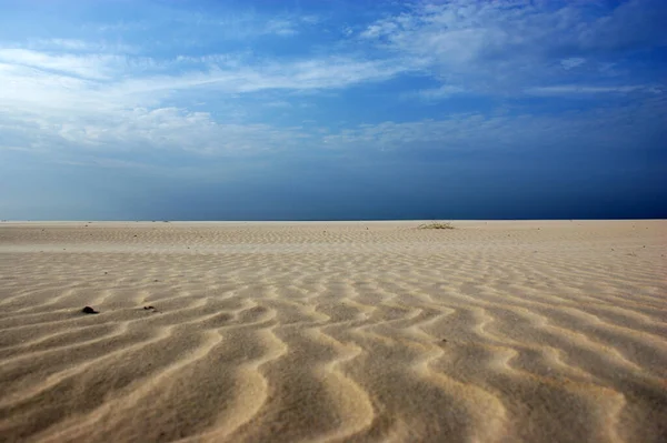 Sand Auf Einer Wüstendüne Strand Keine Menschen Sand Linien Muster — Stockfoto