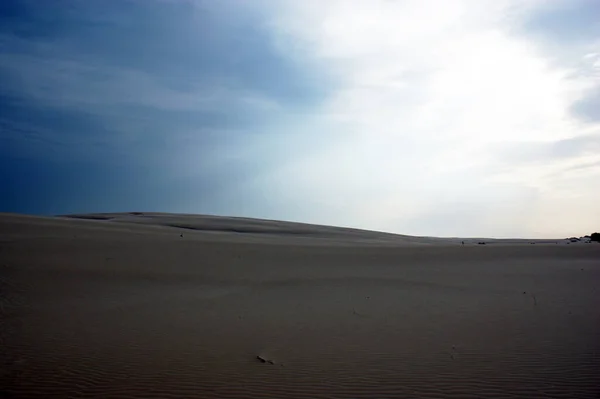 Песок Дюне Пустыни Пляже Людей Движущихся Дюна Польше — стоковое фото