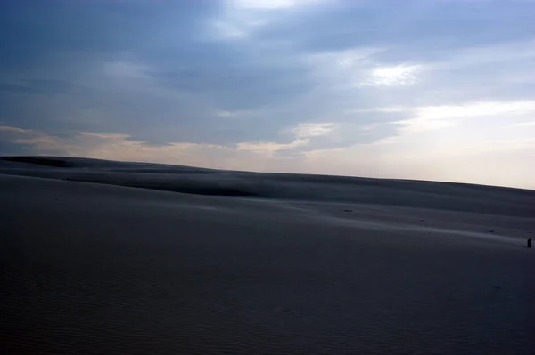 Sand Desert Dune Beach People Moving Dune Poland — Stock Photo, Image