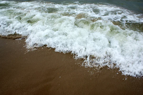 Mar Báltico Polonês Belas Ondas Azuis Mar Horizonte Oceano Areia — Fotografia de Stock