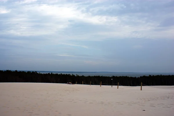 Pologne Mer Baltique Belles Vagues Mer Bleue Horizon Océan Sable — Photo