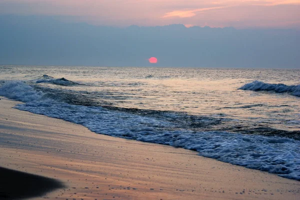 Sonnenuntergang Über Der Ostsee Polen Schöner Sonnenuntergang — Stockfoto