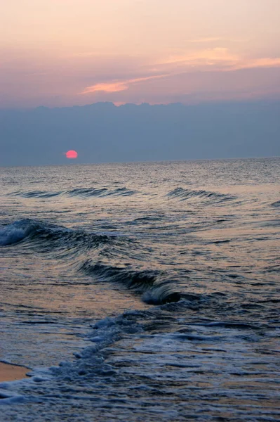 Sonnenuntergang Über Der Ostsee Polen Schöner Sonnenuntergang — Stockfoto