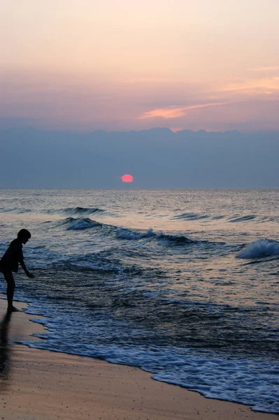 Sonnenuntergang Über Der Ostsee Polen Schöner Sonnenuntergang — Stockfoto