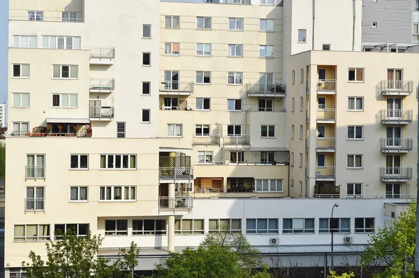 building block of flats many flats on the estate multi-family building windows