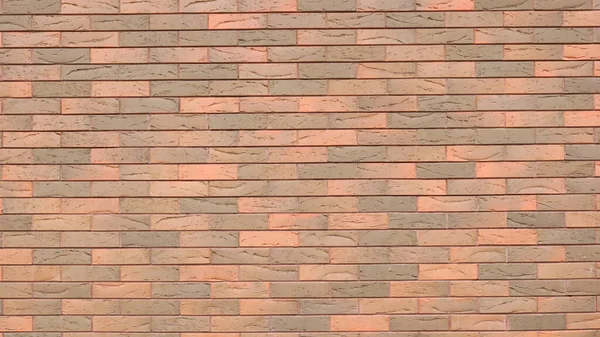 红褐色砖墙背景 砖表面有光滑的刚玉结构和穿孔线 — 图库照片